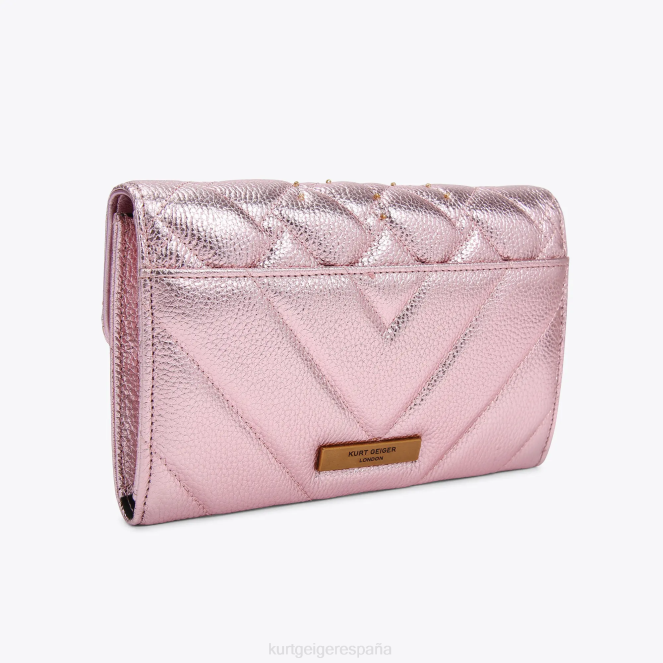 Kurt Geiger mujer londres kensington cadena billetera ojo 2LPR110 | bolsas Rosa palido